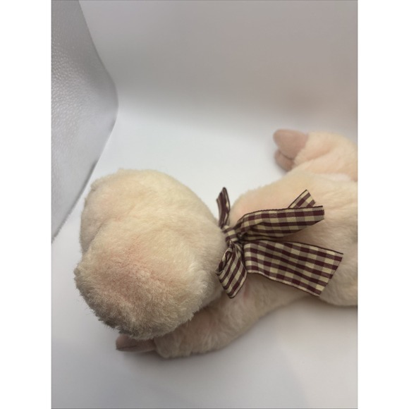 Vintage A&A Plush Flopsies Collection Bean Filled Pink Pig Stuffed Animal - Picture 3 of 6